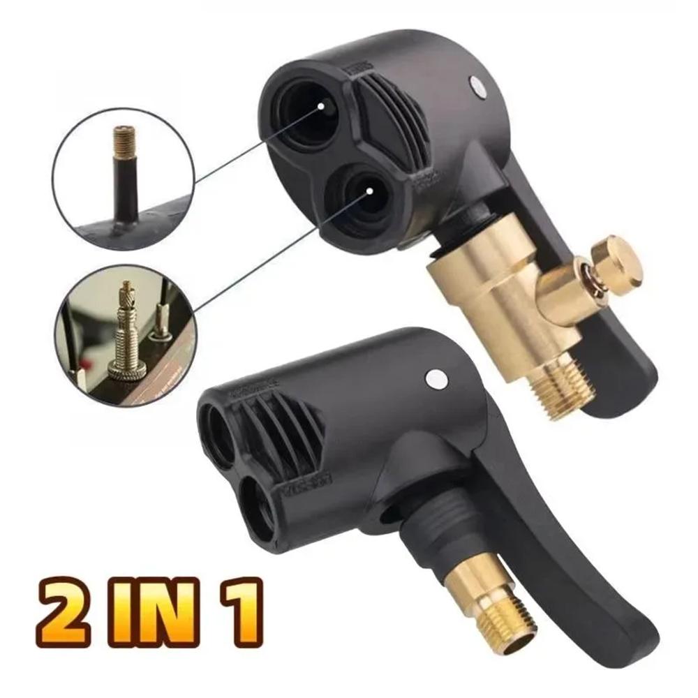 Tire Air Pump Nozzle Tire Inflation Valve Adapter Practical Inflatable Pump Connector Tire Inflator Chuck for Bike/Motorcycle