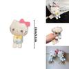 Cute Hello Kitty Plush Toy With Black Fur Keychain Bag And Backpack Accessory