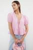 Women's Style Shirt Pink Tie-Up Woven Shirt