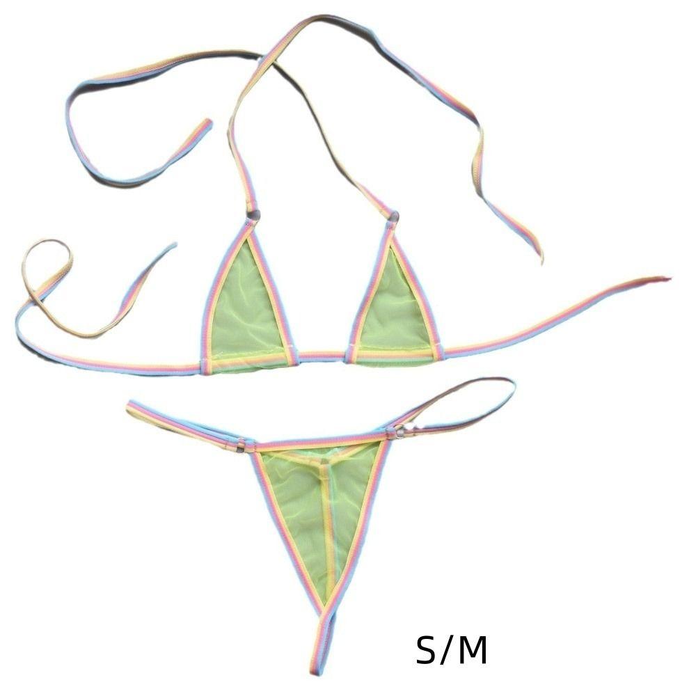 Unlined Wirefree Bra Sets Ultra-thin Mesh Lingerie Sets Mini Exotic Lingerie Sets Nightwear
