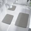 3 Pieces Bath Mat Set Bathroom Rug Water Absorption Non-Slip Thick Machine Washable Quick Dry Toilet Mat Shower Carpet