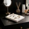 Ring Display Tray Jewelry Tray, Multi-Slot Storage Box, 3D Printed One-Piece Molding Photo Prop Wave Texture Design for Home Scenes Organizer