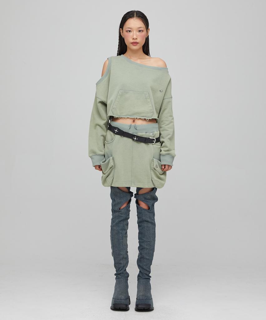 Юбка-шорты Lara Fox Pocket Sweat Khaki Bq4Cs001