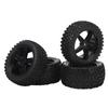 4PCS 85mm 33mm Front RC Truck Wheels 85mm 42mm Rear Off Road Tires with 5 Star Rims for Axial 110