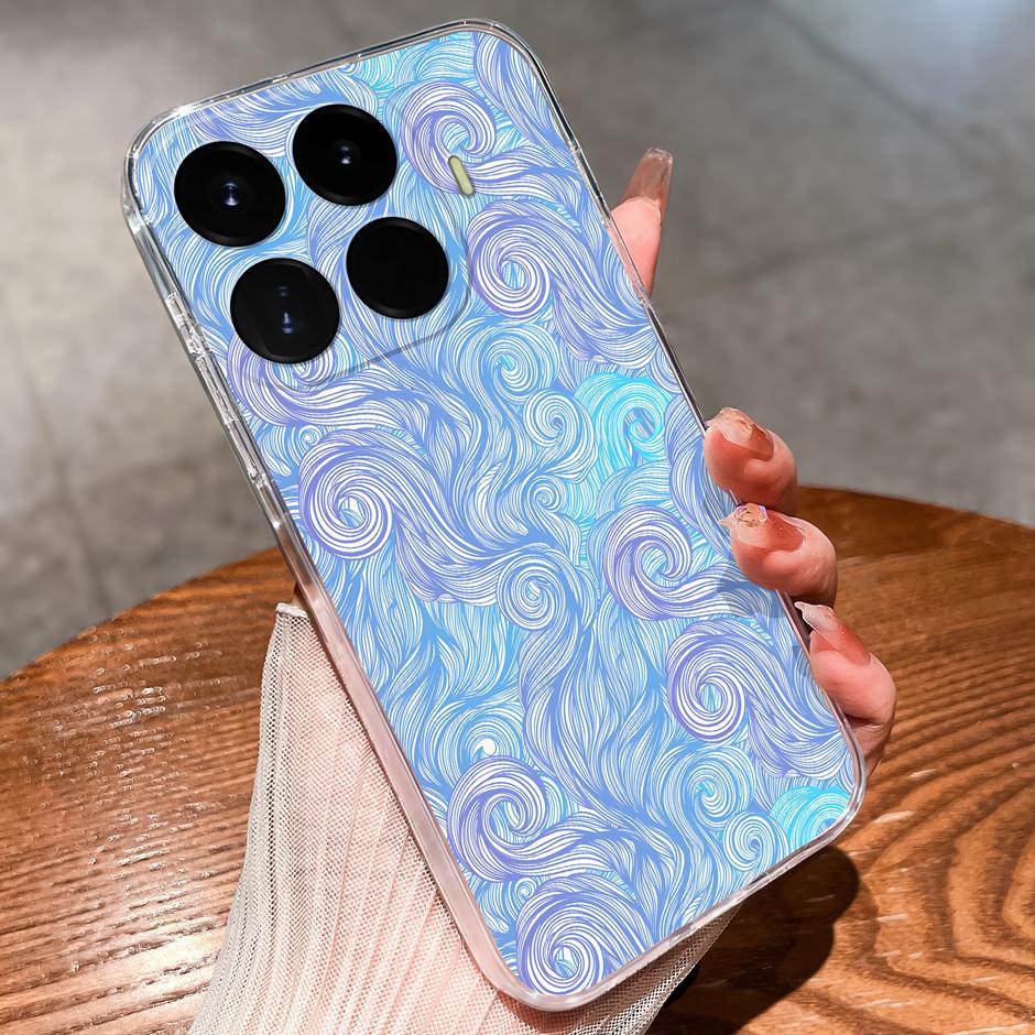 Чехол Для Xiaomi17T 17Ultra Красивый Цветок Астронавт Защита от Отпечатков Пальцев Прозрачный Чехол Для Xiaomi 17T 17 Ultra Coque Funda