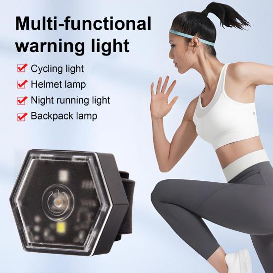 Многофункциональный предупреждающий фонарь, водонепроницаемый, мини, велосипедный задний фонарь, портативный, легкий, для ночного бега на шлеме, для крепления на рюкзаке, светодиодный фонарь