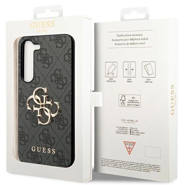 Guess 4G Big Metal Logo Case For Samsung Galaxy S23 Fe - Gray