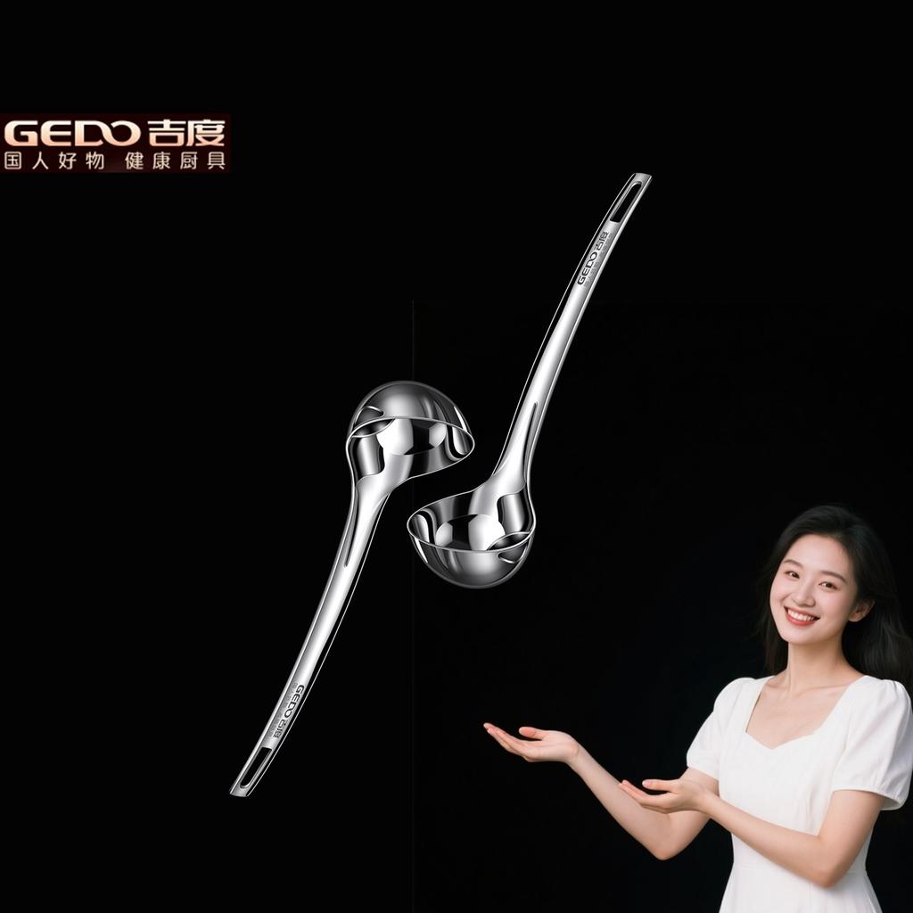 2 шт. Ложки-сепараторы для масла GEDO Kitchen, длина 305 мм, ширина 83 мм, семейная ложка для подачи, сверхтолстый половник для супа для банкета