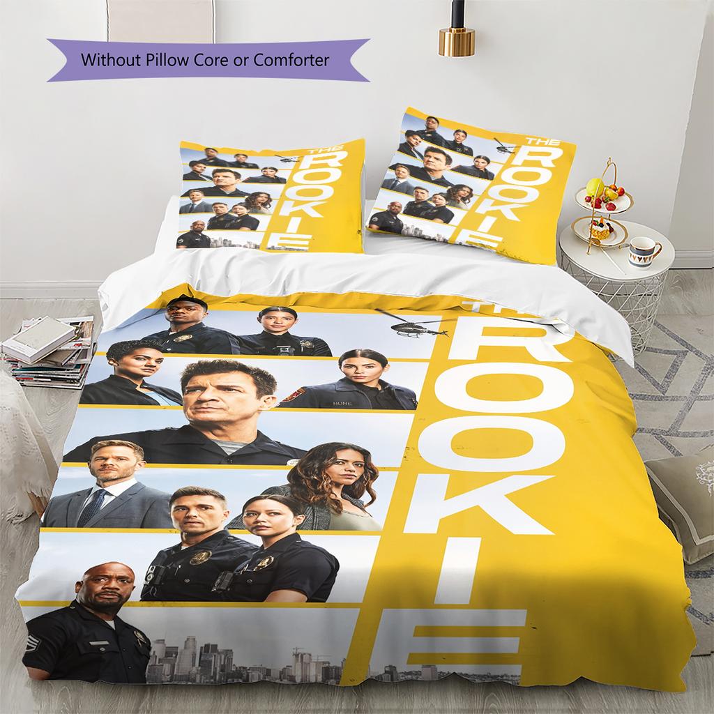 Постельное белье с узором «Новичок» Домашний декор Подарок на день рождения (1 пододеяльник + 2 наволочки, без наполнителя)