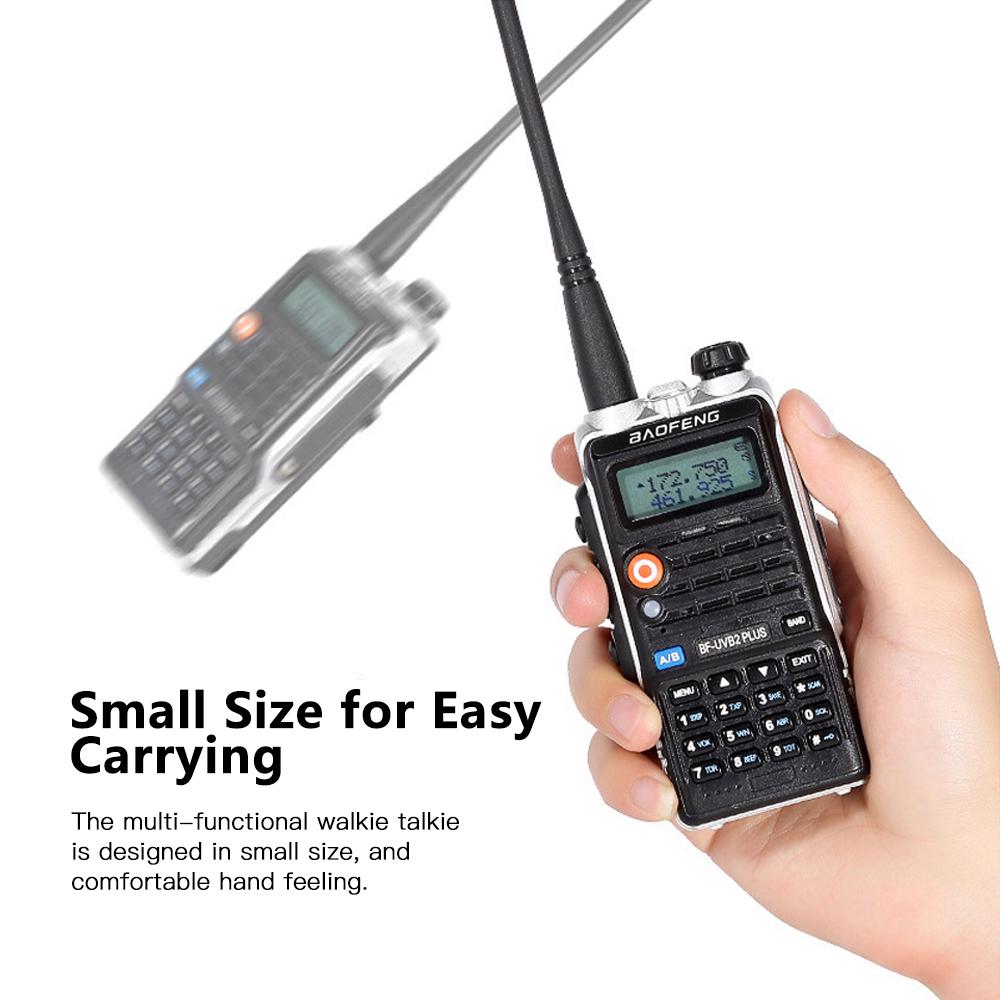 BAOFENG BF-UVB2 Plus FM-трансивер, двухдиапазонный портативный переговорный телефон с ЖК-дисплеем, 128 каналов, двусторонняя связь