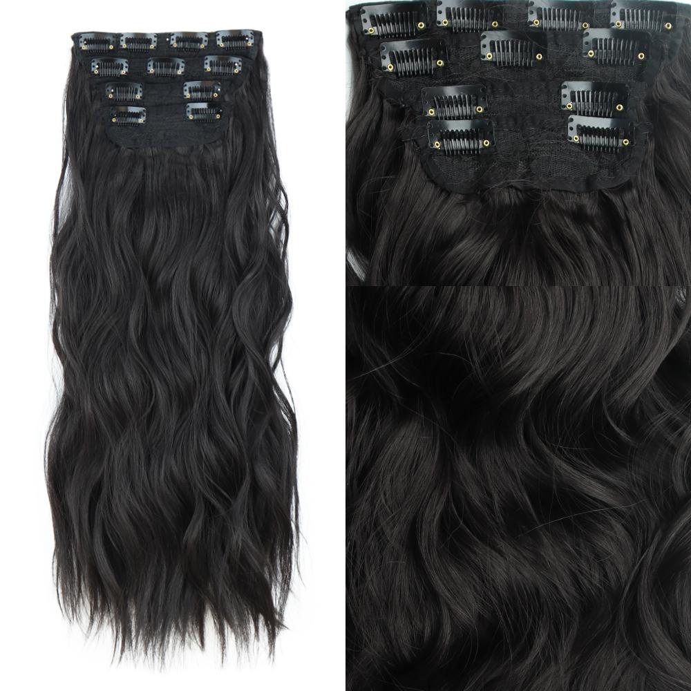 MISSQUEEN Светло-коричневые длинные волнистые волосы для наращивания из синтетического волокна, натуральные 4 шт., на клипсе, женская модная повседневная одежда, волосы