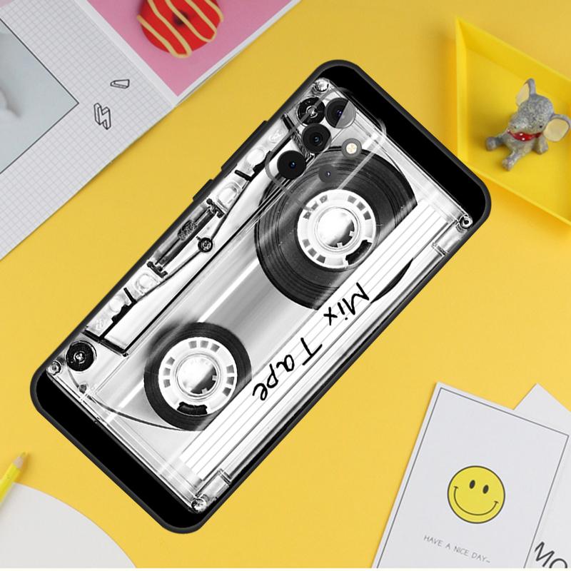 Cassette Mix Tape Cover For Samsung Galaxy A34 A35 A14 A15 A25 A53 A33 A13 A52 A32 A12 A51 A71 A54 A55 Case