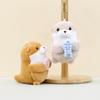 Adorable Plush Seal Keychain Soft Plush Toy Cute Marine Animal Bag Charm Gray Seal