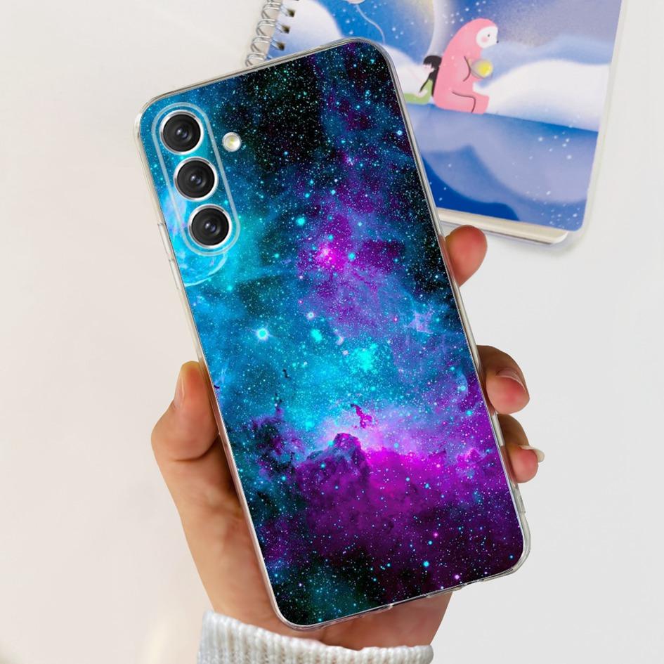 Чехол для Samsung A24 4G 2023 Популярный Цветочный Астронавт Прозрачная Крышка Мягкий Чехол для Телефона Для Samsung A24 A14 5G SM-A146B A 24 Сумка