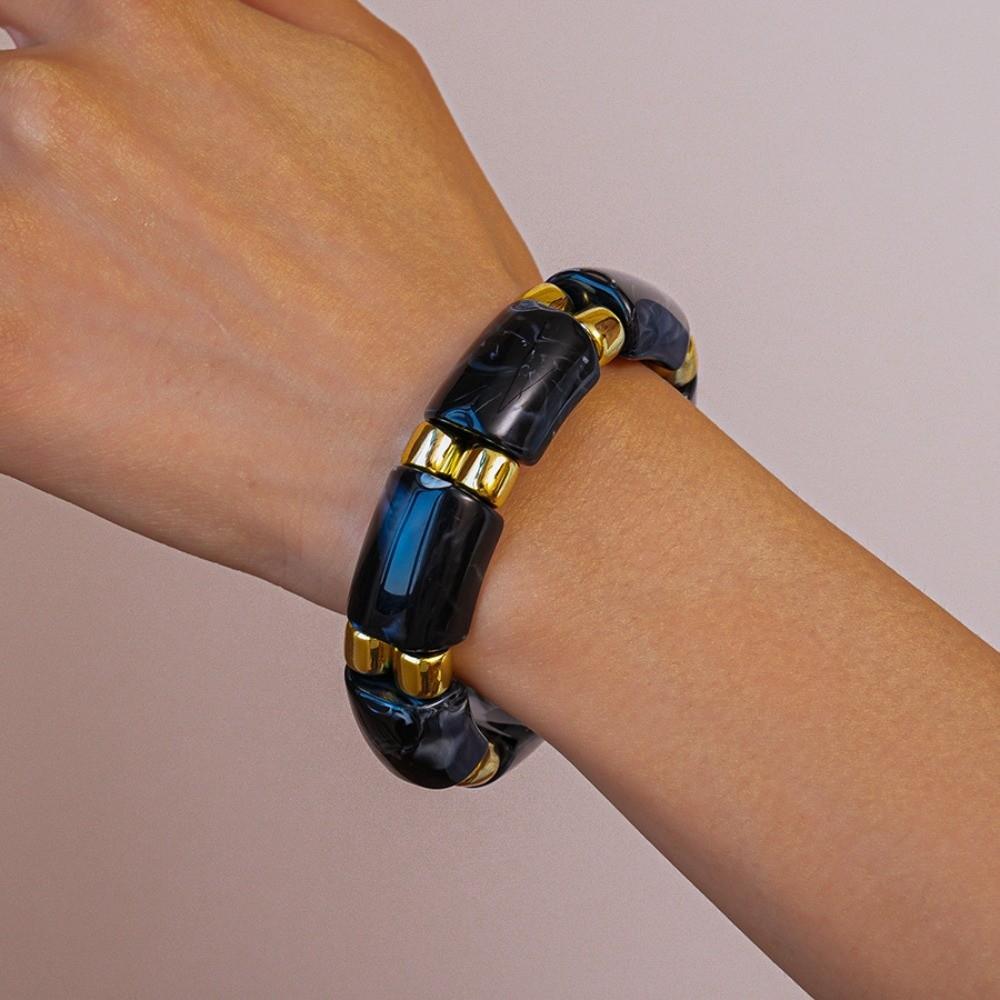 Bohemian Acrylic Bangle Geometric Retro Hand Ring Temperament Exaggerated Bracelet Summer