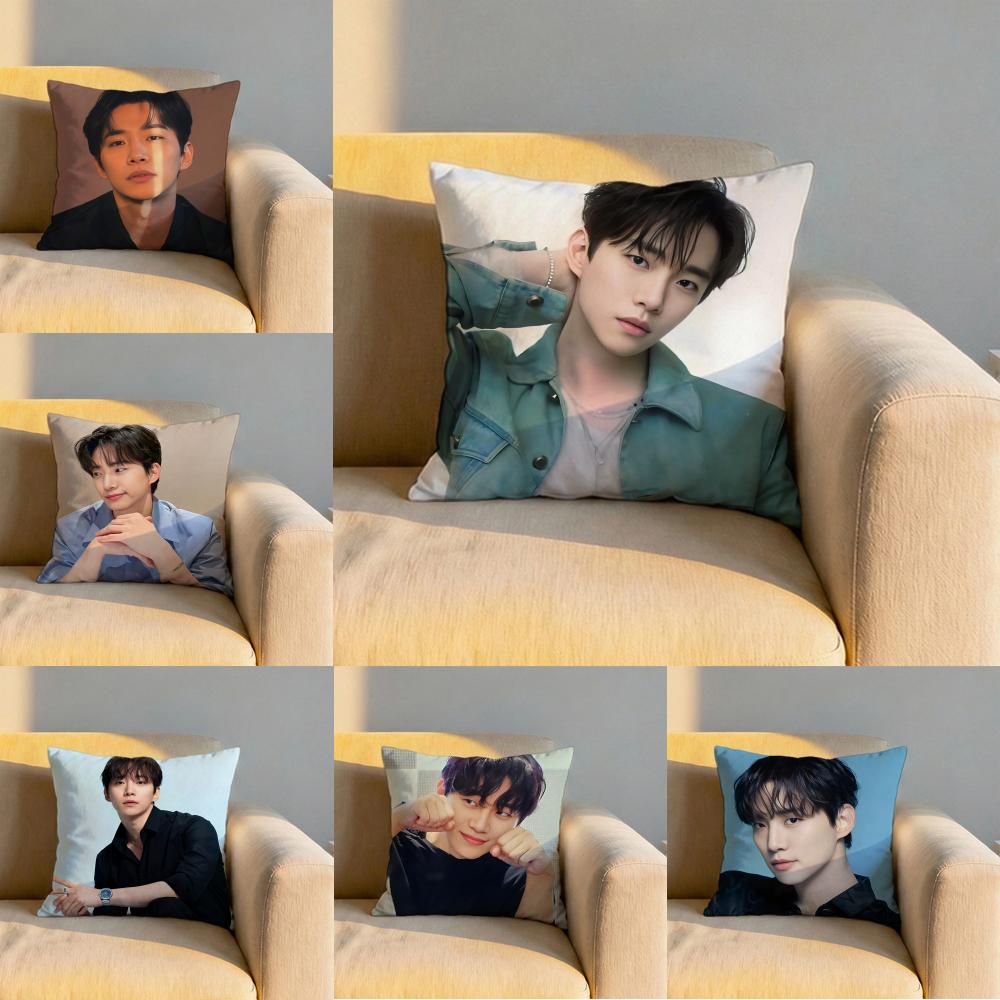 Kpop Lee JJunho Cushion Cover Soft Reversible Durable Pillow Cover MultiScene Use for Home Car Daily Comfort