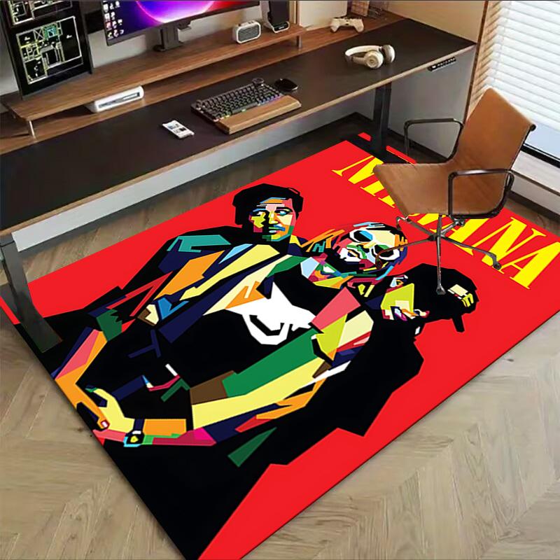 Nirvana Music Poster Art Carpet For Playroom Bedroom Living Room Sofa Home Decorkids Game Area Rug Nonslip Floor Mat
