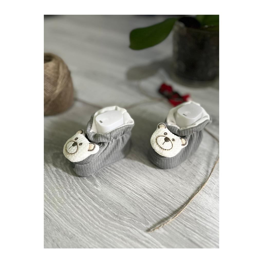 Пинетки Zilli для новорожденных из чесаного хлопка 3d (плюшевый мишка - кот - бабочка - кролик)