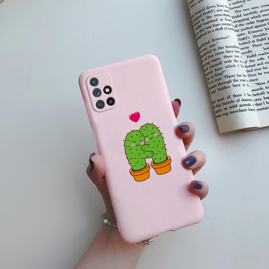Чехол для Samsung Galaxy M51 Чехол для телефона Милый Мультяшный Кот Мягкий на ощупь Силиконовый Чехол для Samsung M51 M 51 M515 SM-M515F Чехол Funda