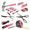 Набор инструментов розового цвета из 39 предметов, включая отвертку, канцелярский нож, ножницы, подходит для ремонта дома, в гараже, в саду