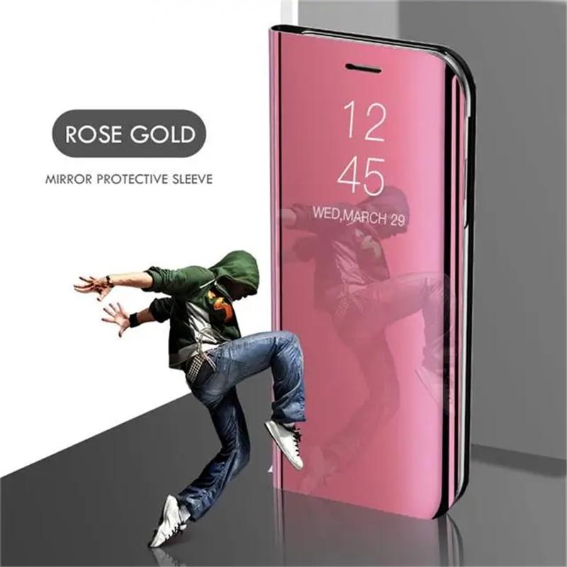 Зеркальный чехол с кожаным покрытием для Samsung Galaxy S23 S22 S21 Ultra Plus A04S A14 A24 A34 A54 A23 A53 A73 A13 A22 A32 A52 A72 M14 5G 4G Max откидная крышка