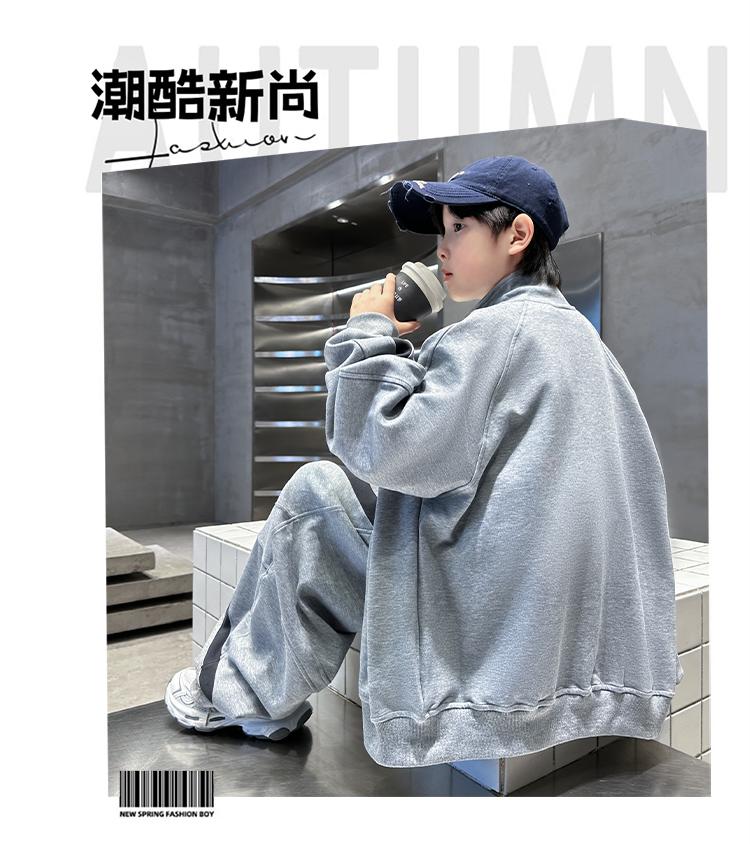 Boys' Spring and Autumn Set 2026 New Style Big Boys' Spring and Autumn Sports Children's Trendy Handsome and Fashionable Coat