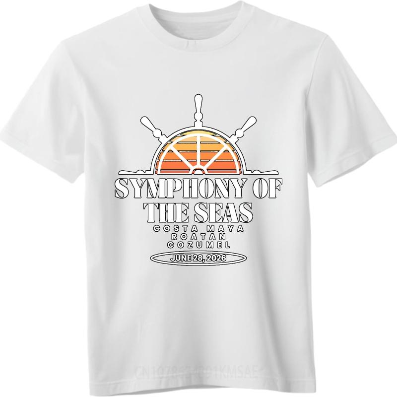 Man Brand tshirt Unisex Summer Teenagers Tshirt Symphony Of The Seas Cruise Ship Design Short Sleeve New Arrived ONeck Tops