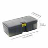 Fashionable Plastic Durable Organizer Double Layers Waterproof Fishing Tackle Box Bait Storage Case