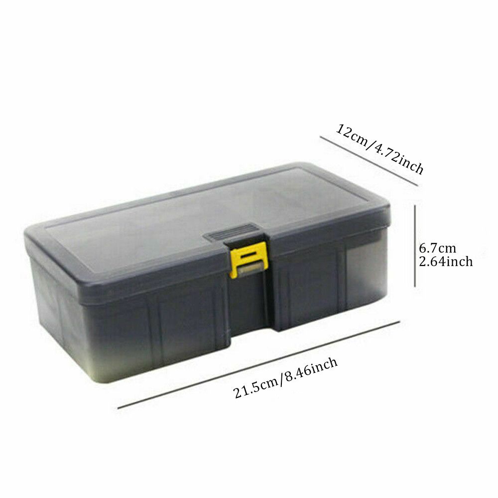 Fashionable Plastic Durable Organizer Double Layers Waterproof Fishing Tackle Box Bait Storage Case
