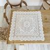 Table Cloth Retro Lace Embroidery Rectangular Hollow Design Decorative Tablecloth Cover
