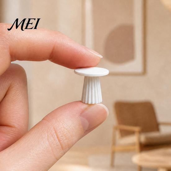 Dollhouse Decoration Miniature Round Table, Mini Side Table Model, Furniture Living Room Tiny Decor, 1:12 Accessories PLA
