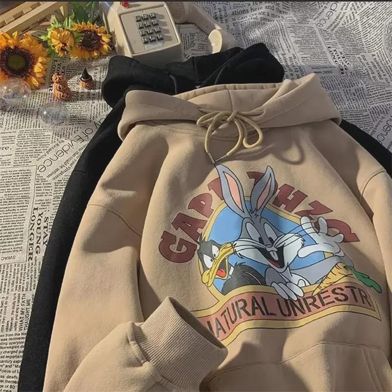 Trendy Men's Cartoon Print Hooded Sweatshirt for Fall/Winter