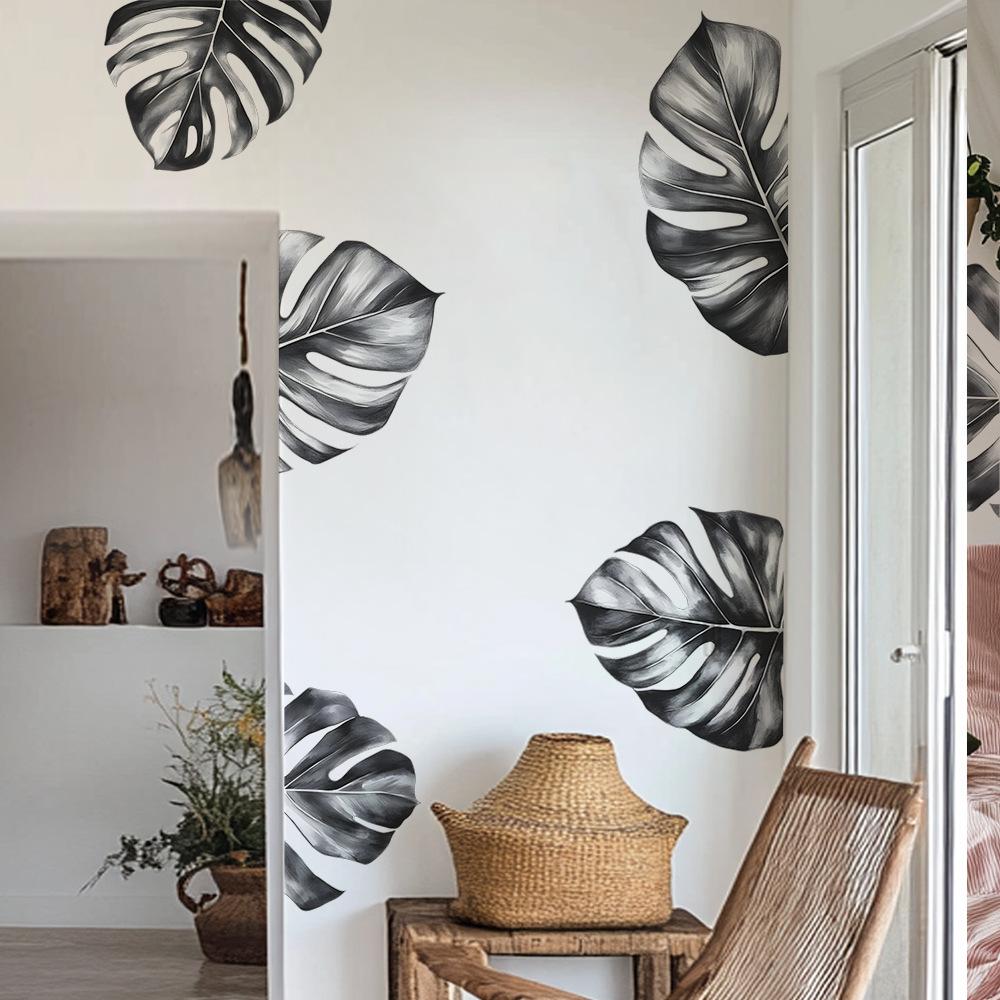 Зеленое растение Черепаха спина листья фон гостиная крыльцо украшающие декоративные настенные наклейки