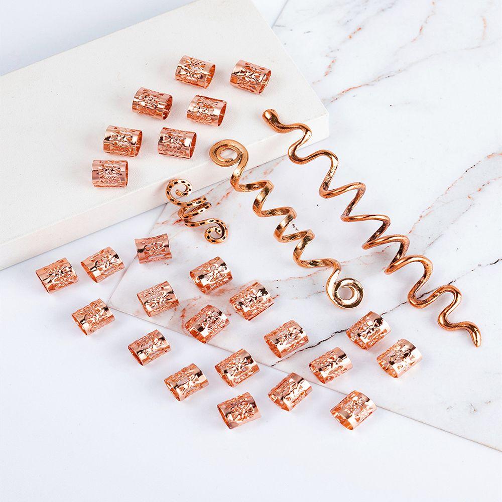 Ethnic Style Dirty Braid Hair Buckles Tube Clips Dreadlocks Hair accessories Spiral Beads Rings