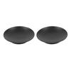 2 Pcs Candle Holder Iron Black Matte Simple Candle Tray Candlestick Holder for Dining Table
