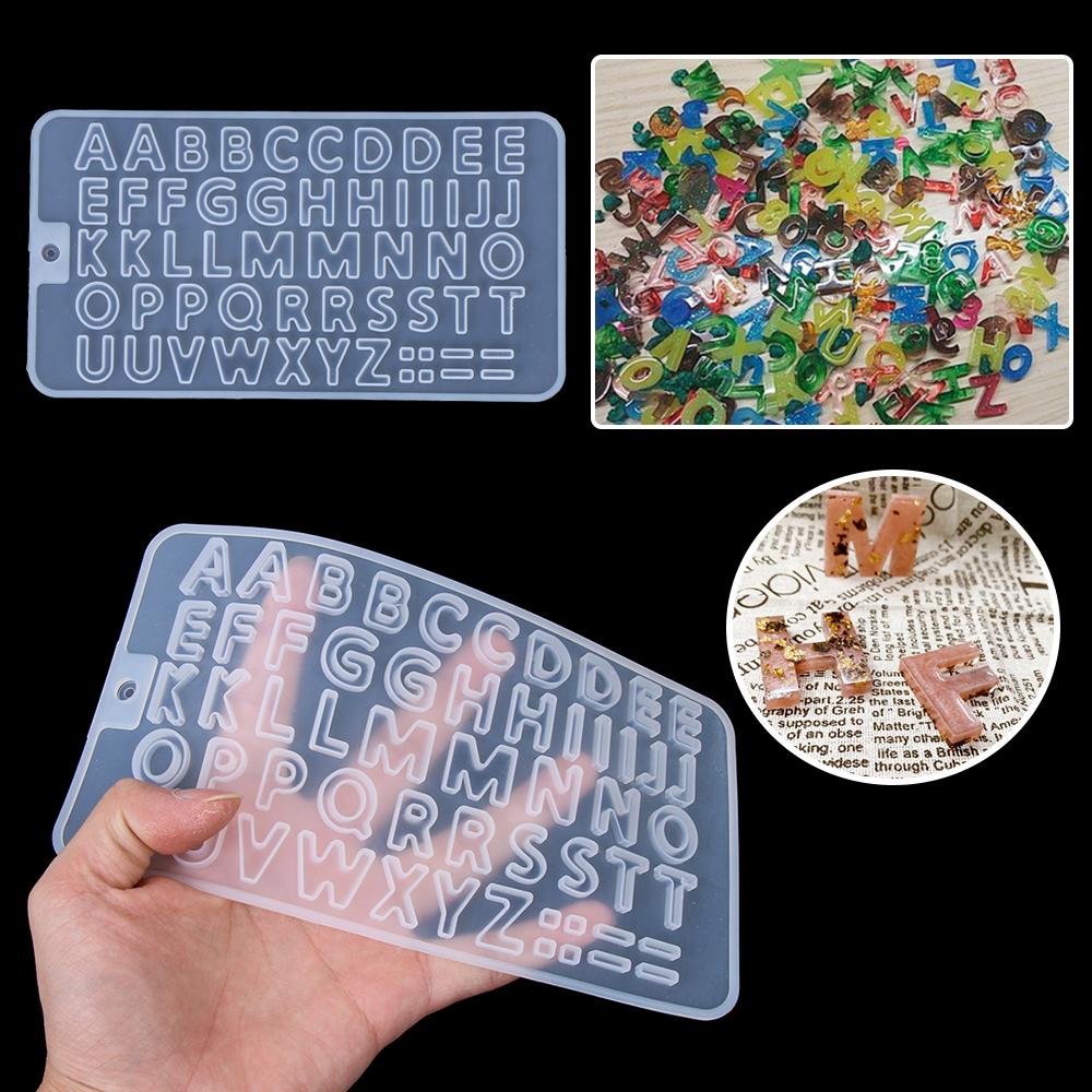 Keychain Resin Crafts Crystal Silicone Mould Casting Molds Letters Resin Mold Jewelry Making Tools