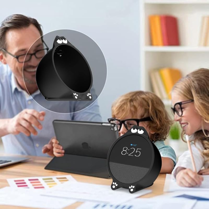 (Выпущено в 2024 году) Для Echo Spot чехол Чехол [HNWEIWEI] силиконовый чехол для хранения Полная защита Полностью защищенный тип крышки Защита от царапин Защита от пыли