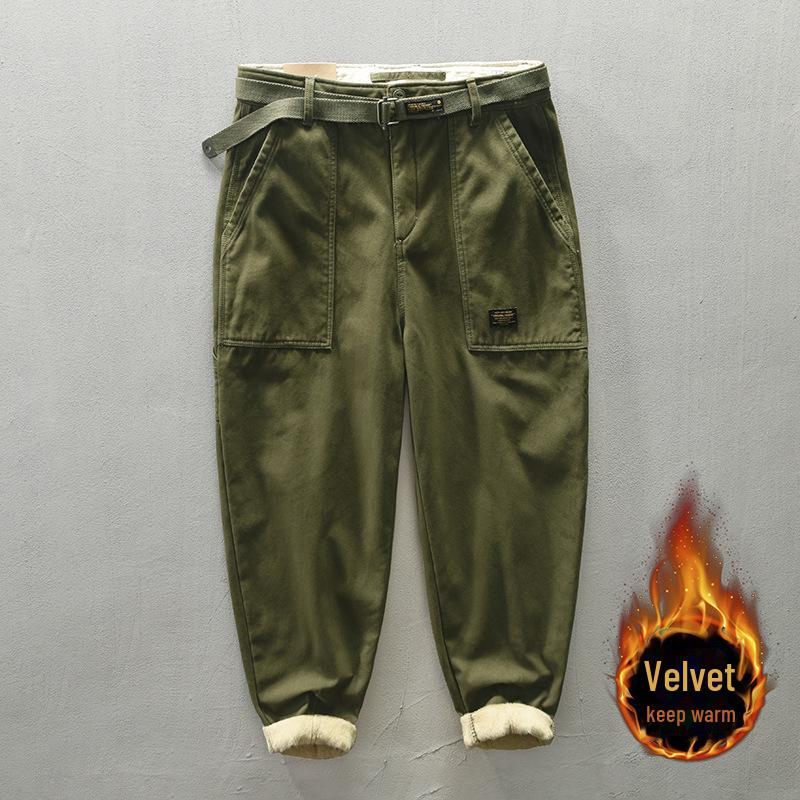 Z378 Autumn/Winter Workwear Casual Plus Velvet Trousers