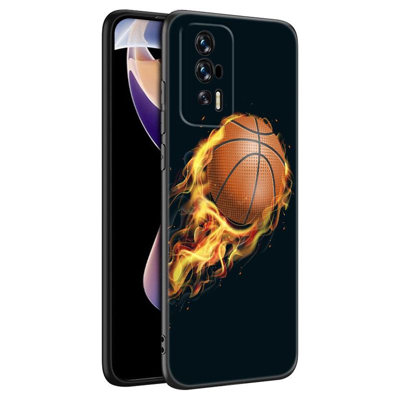 Basketball Basket Black Silicone Phone Case For Xiaomi Redmi 7A 8A 9A 10A 11A 9C 10C 12C 13C 11 Prime A1 A2 + 12 4G Note 9T 12R
