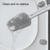 Silicone Toilet Brush with Long Handle Double-Sided Deep Cleaning Brush Anti-Slip Design Filter Holder Set Bathroom Cleaning Tool