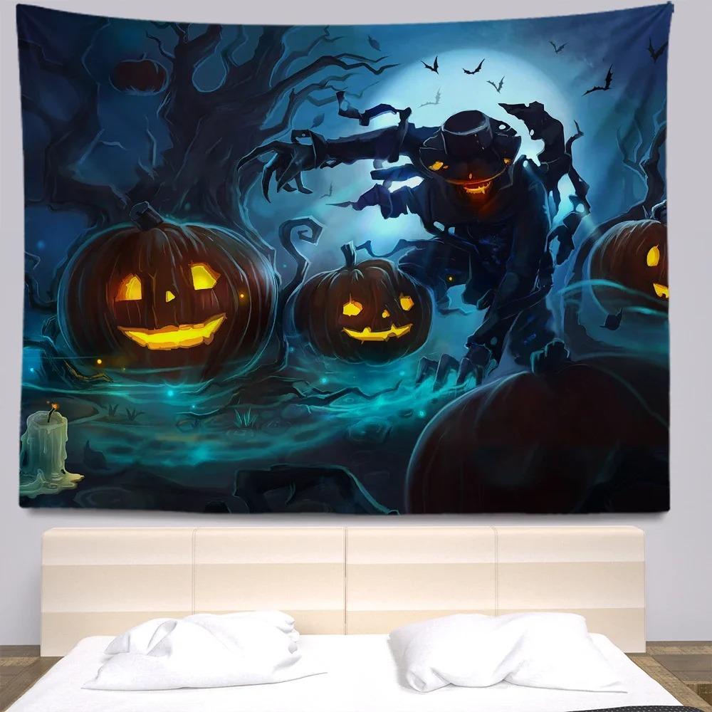 Украшение на Хэллоуин, гобелен, настенное украшение, украшение комнаты в стиле богемного хиппи, колдовство, подвесная ткань