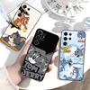 Чехол для телефона Tom and Jerry для Samsung S26, S25, S24, S23, S22, S21, S20, S30, Ultra, Plus, Fe, Note, 5G Черный