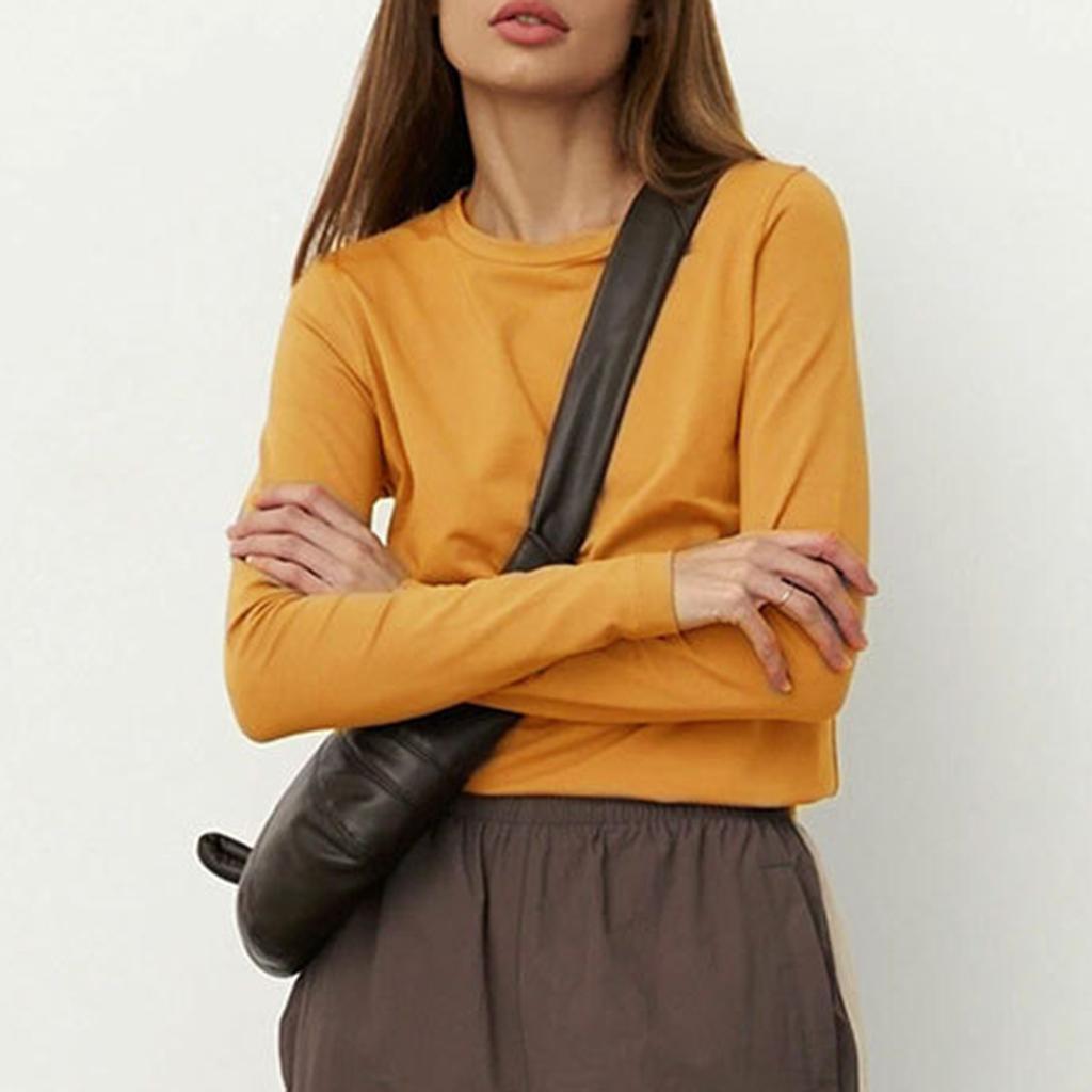 Женские футболки с длинными рукавами, весенняя новинка, женская мода, для отдыха, универсальный свитер для поездок на работу, футболка с круглым вырезом