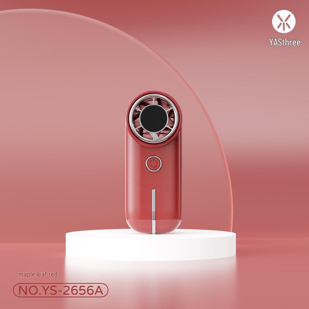 Compact High-Speed USB Rechargeable Digital Display Handheld Fan for Strong Summer Breeze