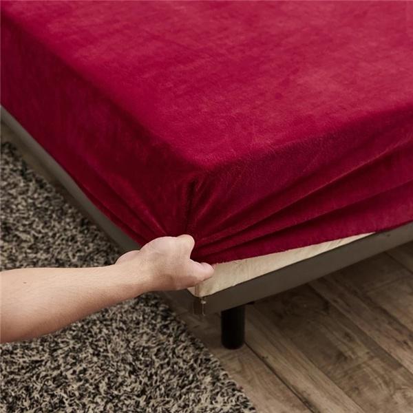2025 New Bed Cover Flannel Bed Linen Elastic Fitted Sheet Soft Mattress Protector (Pillowcase Need Order)
