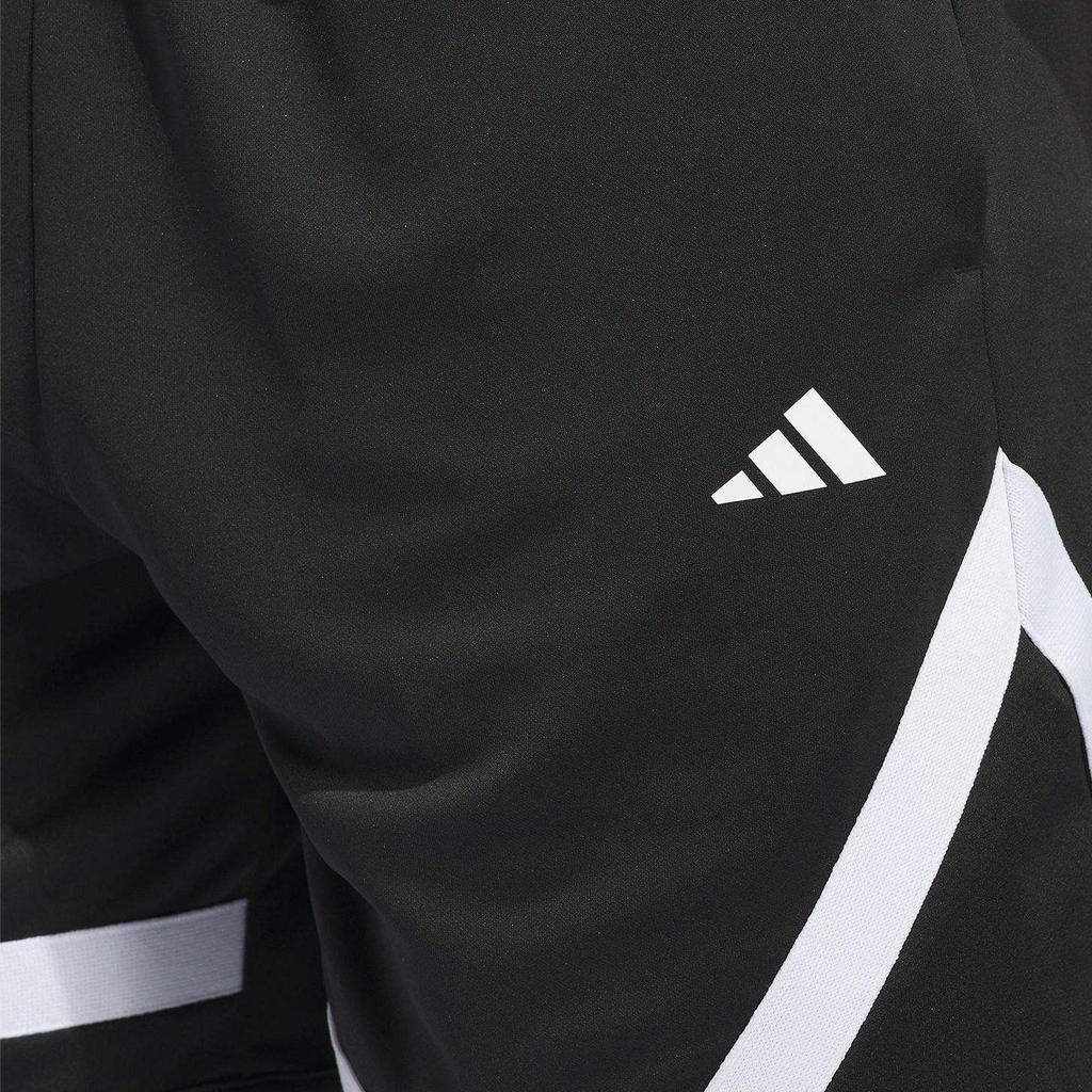 Adidas Pro Block Color Block Logo Elastic Waist Basketball Shorts Men Shorts Black IX1850