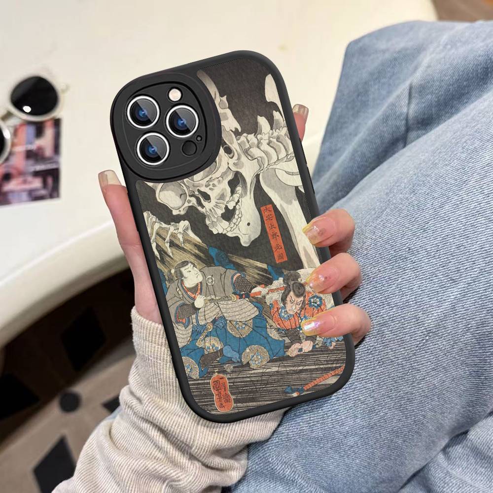 Кожаный чехол для телефона Utagawa Kuniyoshi Ukiyoe Art для iPhone 16 15 14 Plus 13 12 11 Pro Max