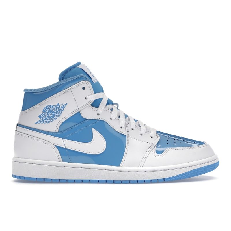 Кроссовки Air Jordan 1 Mid Legend Blue Unisex белые FZ2142-114