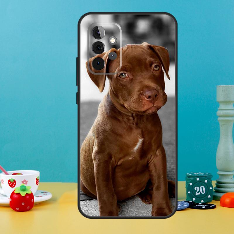 Cute Pit Bull Dog Pitbull Case For Samsung Galaxy A14 A24 A34 A54 A12 A22 A32 A52 S A13 A33 A53 A51 A71 Phone Cover