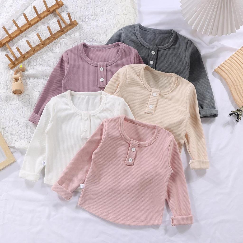 Children's Ribbed Round Neck Long Sleeve Base Layer - Spring & Autumn Collection
